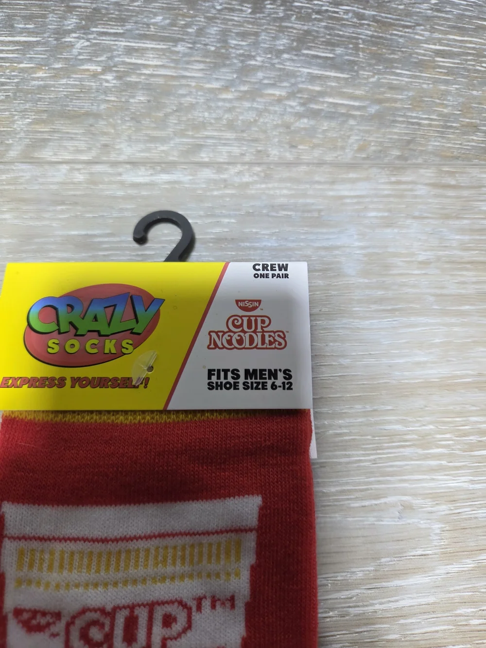 Crazy Socks 5 Pair Crew Sock Lot Food Logos Men's Shoe Size 6-12